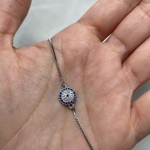 Sterling silver bracelet. Blue and silver. Brand new it’s adjustable on the back